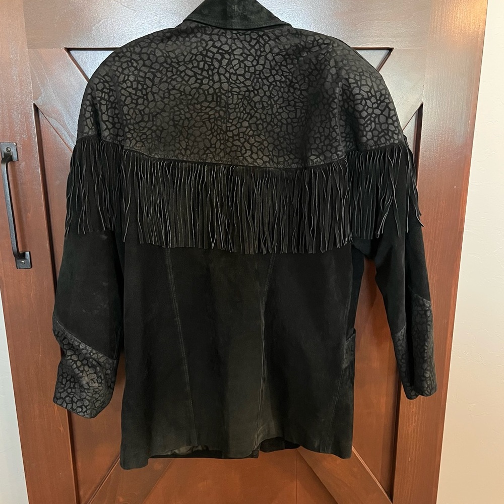 Vintage Leather Fringe Western Cowgirl Jacket - Picture 5 of 11